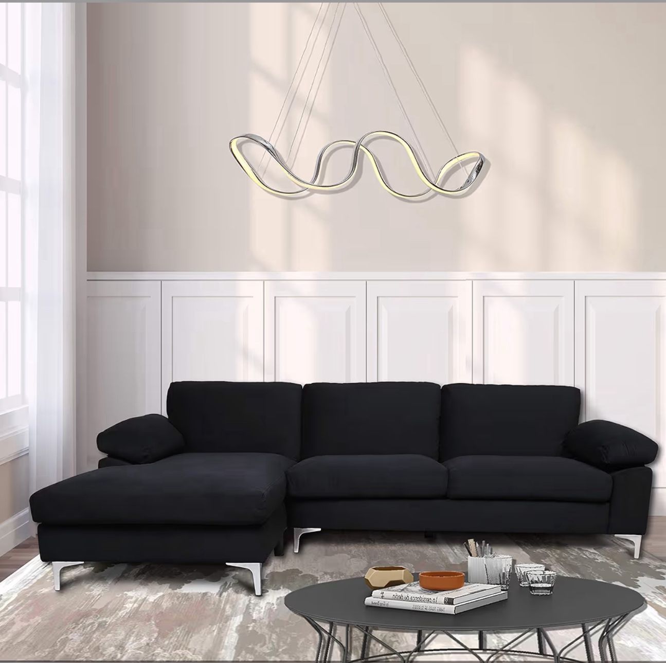 L-Shape Sectional Couch Sofa