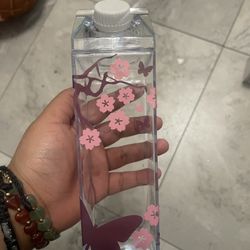 Cherry Blossom Milk Carton Bottle