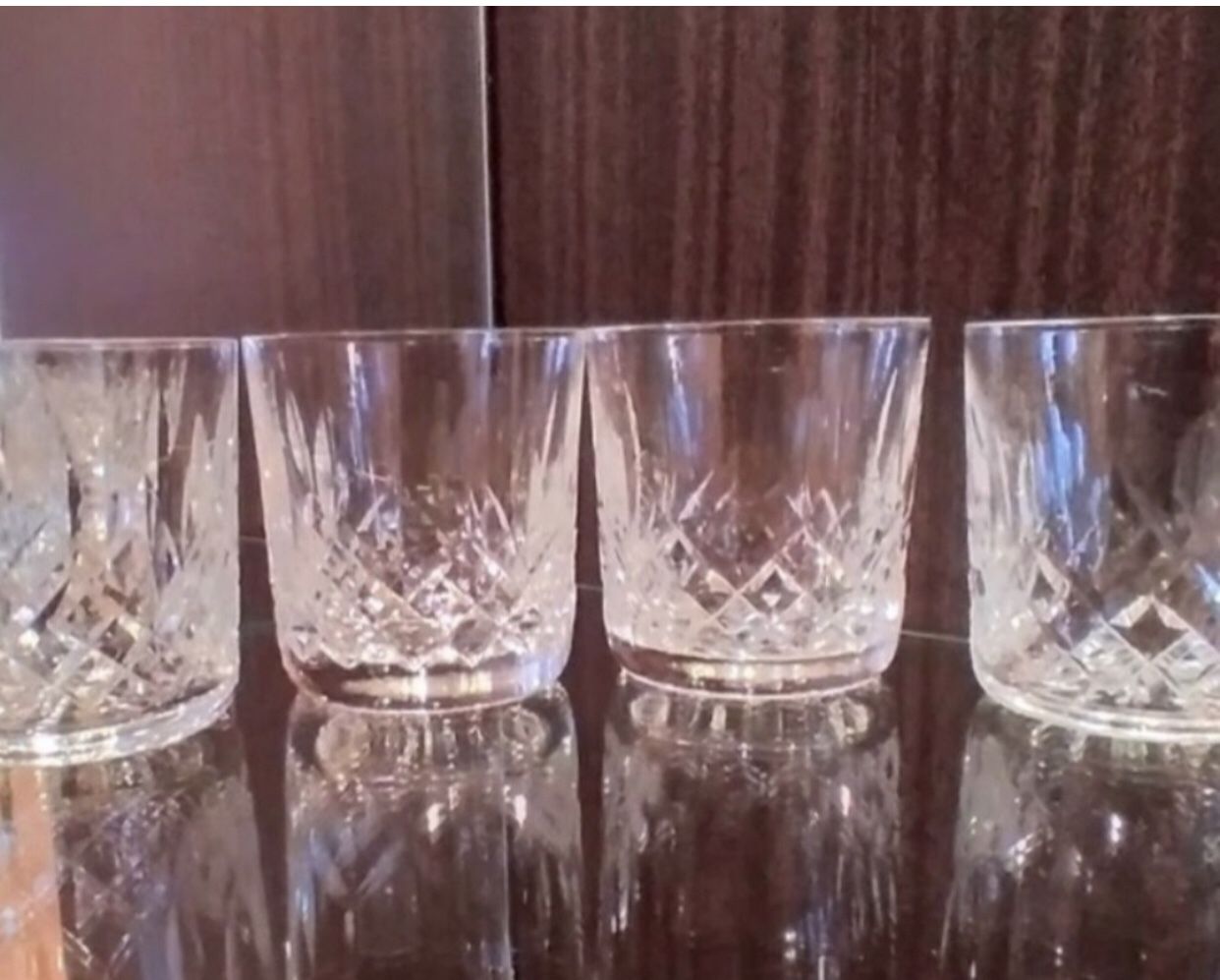 4 Vintage Waterford Lismore Whiskey Glasses  Never used Very Old  Firm  Price