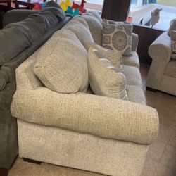 Three piece living room group includes sofa, loveseat and chair $1600 brand new hurry, limited quantities ready to go for holidays