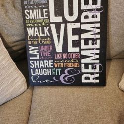 Artisan Canvas Wall Art w LOVE Sayings