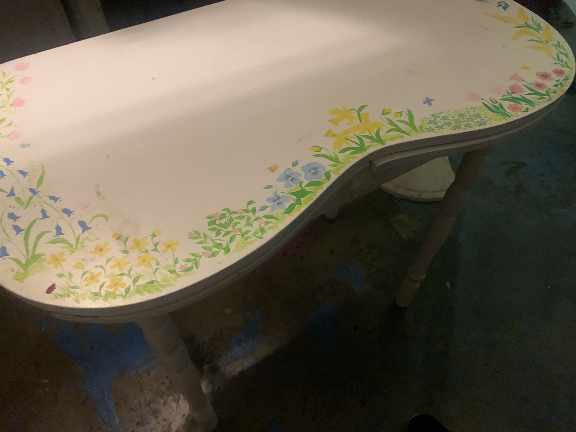 Folk art table/desk/vanity