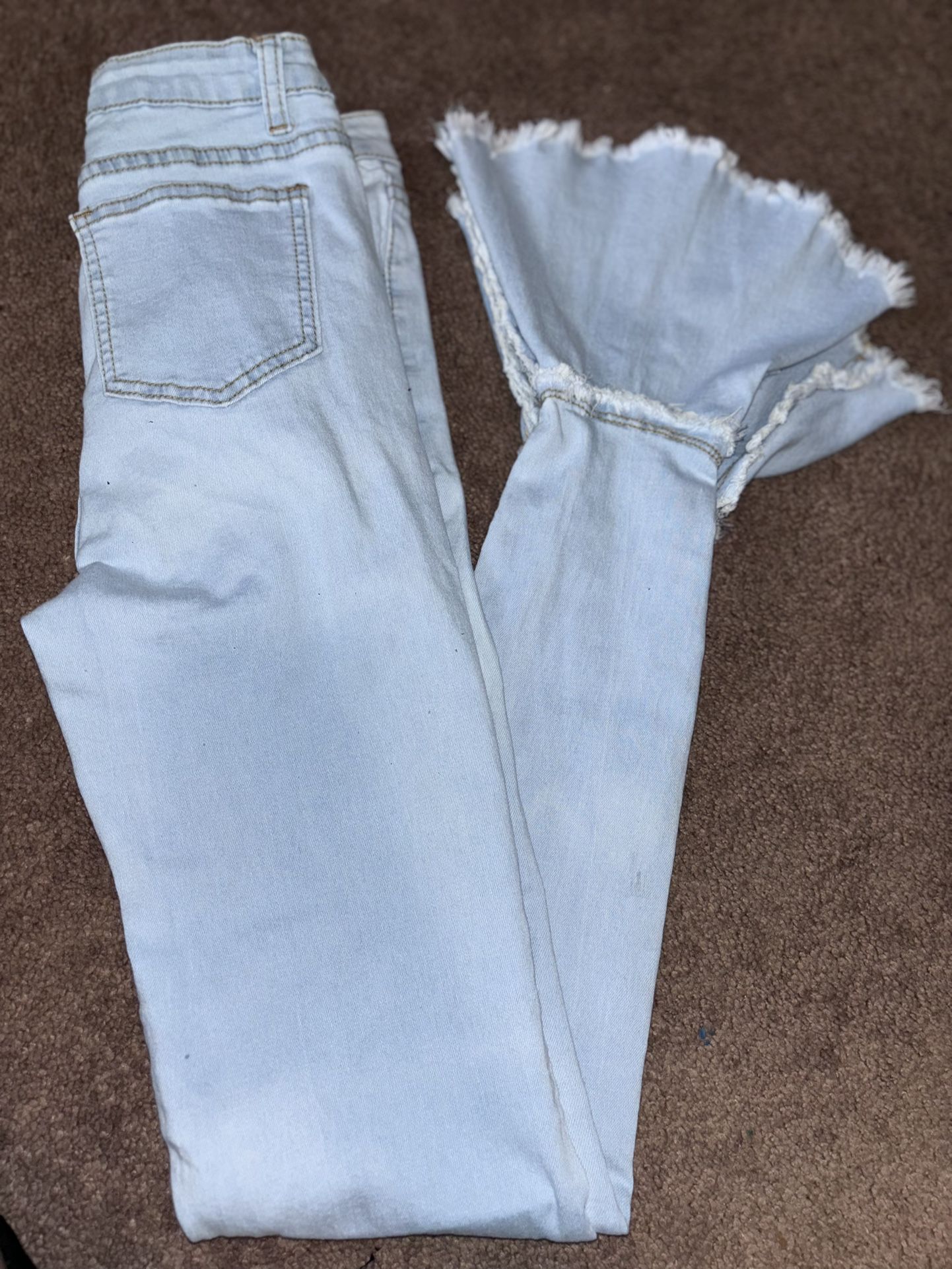 Butterfly Jeans With Ankle Flair