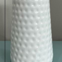 The Bouq’s Co. Textured White Metal Vase 