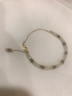 Stone bracelet gold plated