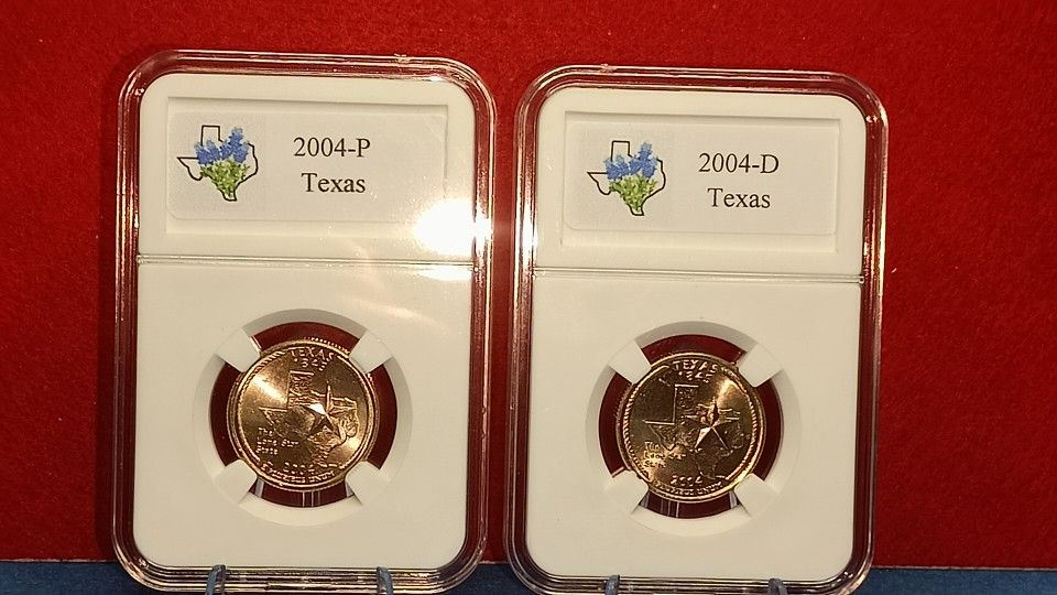  2004-P & D Texas State Quarter Set-Blue Bonnet