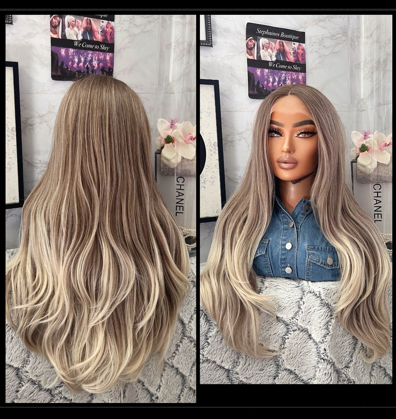 Human Hair Blended Lace Front Wig