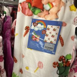 christmas care bear blanket 