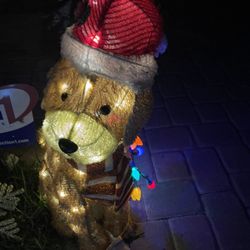 Christmas Light Up Dog Decor Lights Decorations 