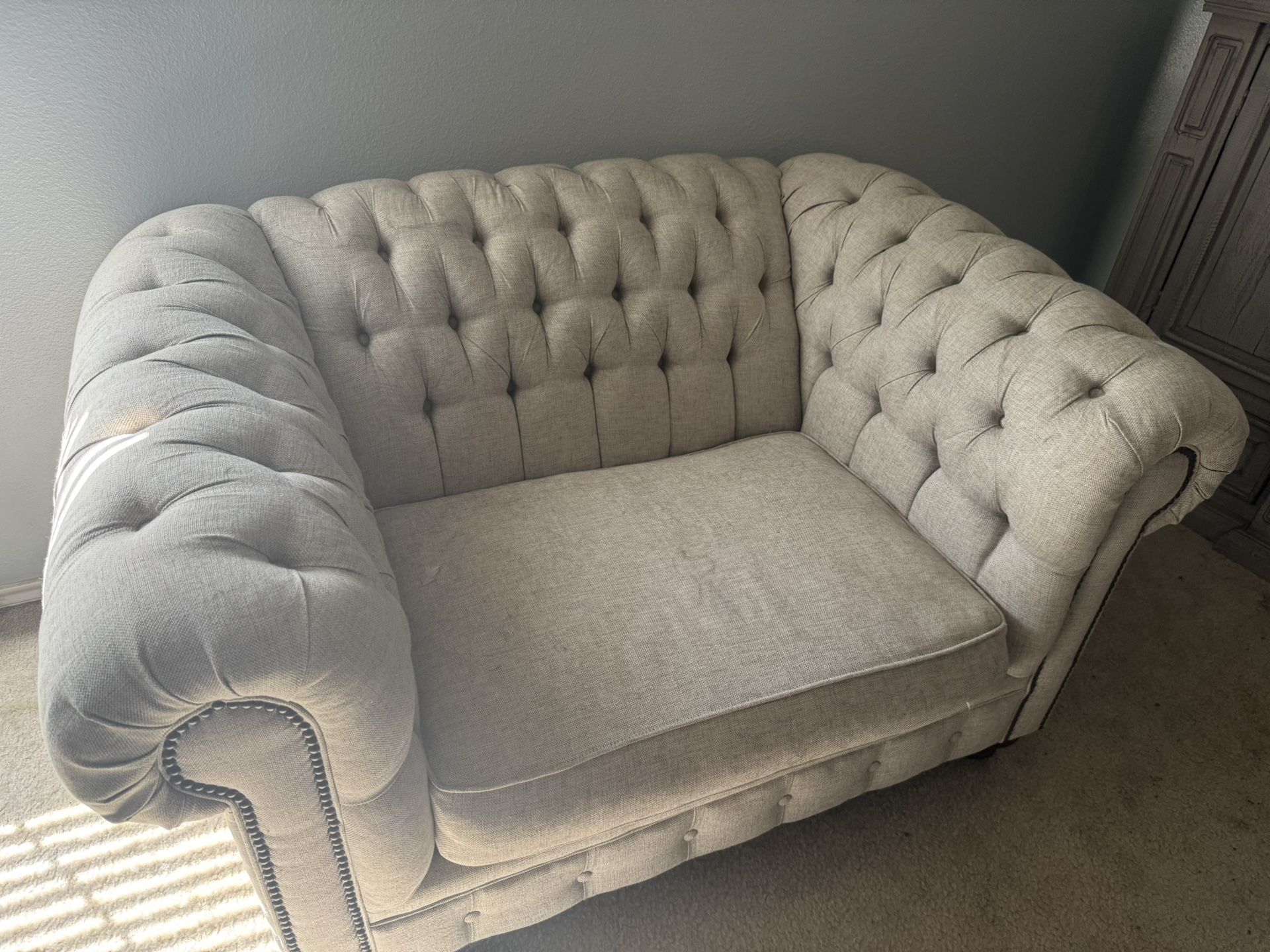 Antique Chair And Ottoman