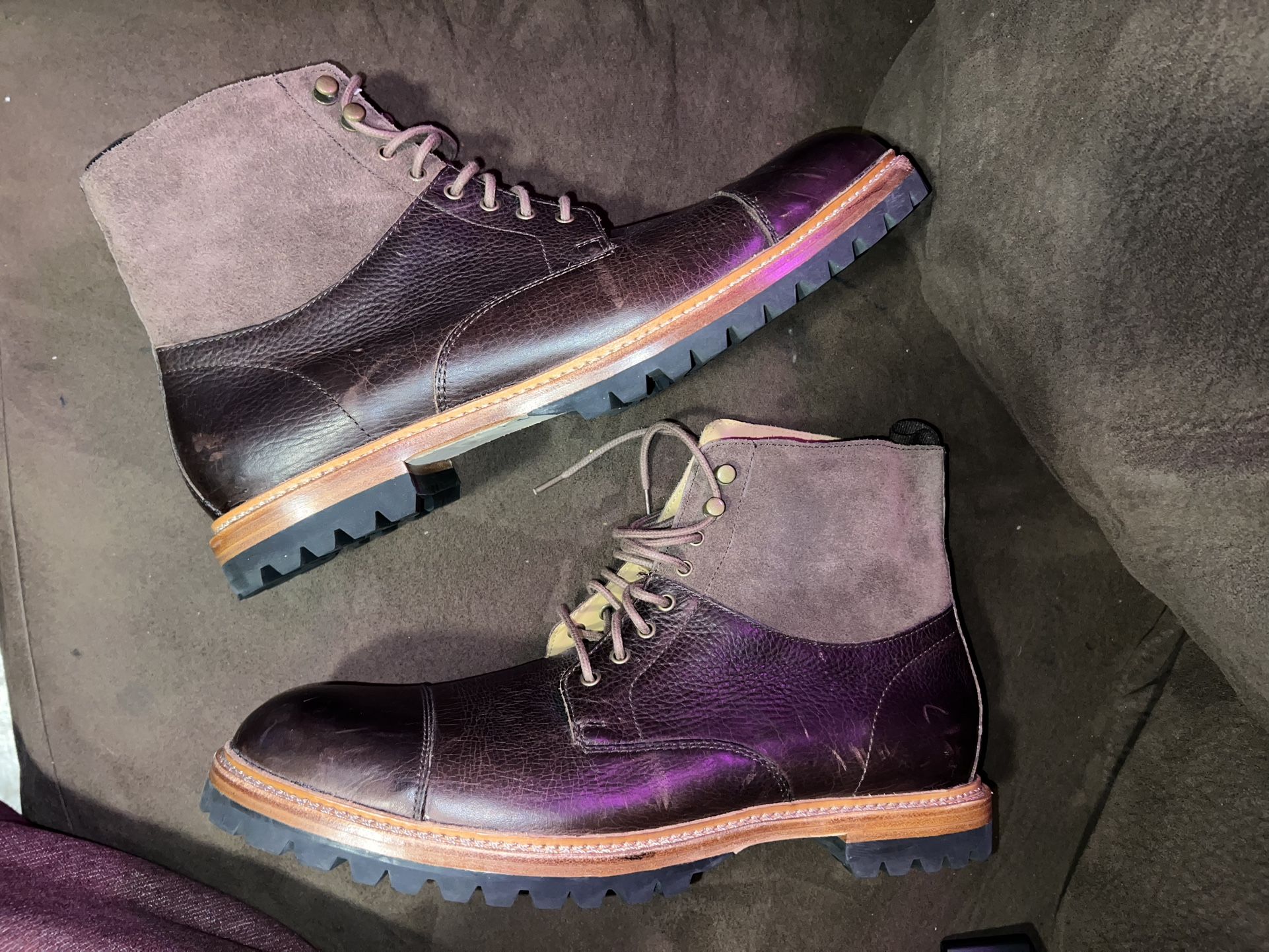 Cole Haan Men's Judson Cap Toe Boot made with leather and suede size 12M