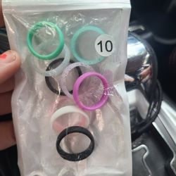 9 Silicone Rings Size 10