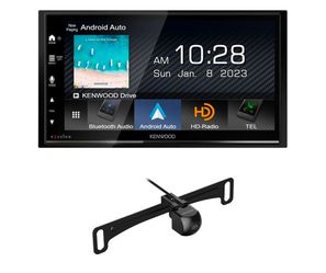 KENWOOD DMX709S eXcelon 6.95-Inch Capacitive Touch Screen, Car Stereo, CarPlay and Android Auto, Bluetooth | Plus KENWOOD CMOS-240U Universal Backup C