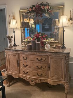 Sideboard Hutch and Mirro