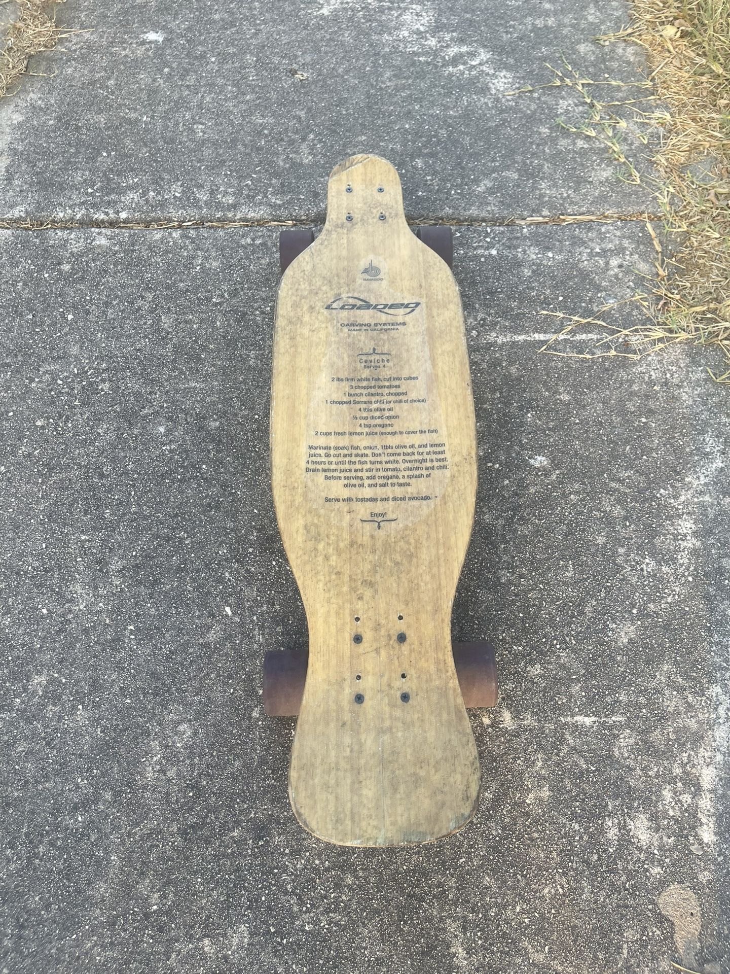Loaded Ceviche Bamboo Skateboard longboard for Sale in San Antonio