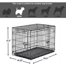 New Medium 30" Double Door Dog Crate
