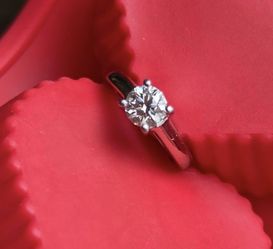 Real Diamond Platinum Ring Size 6