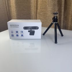 DEPSTECH 4k UHD Autofocus Webcam + Mini Tripod 