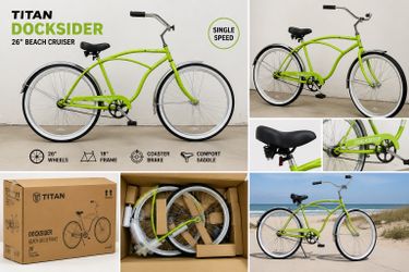 NEW 26” Beach Cruiser Bike - Titan Docksider - Single Speed - $275