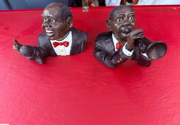 2 VINTAGE LOUIS ARMSTRONG COLLECTIBLE BUSTS