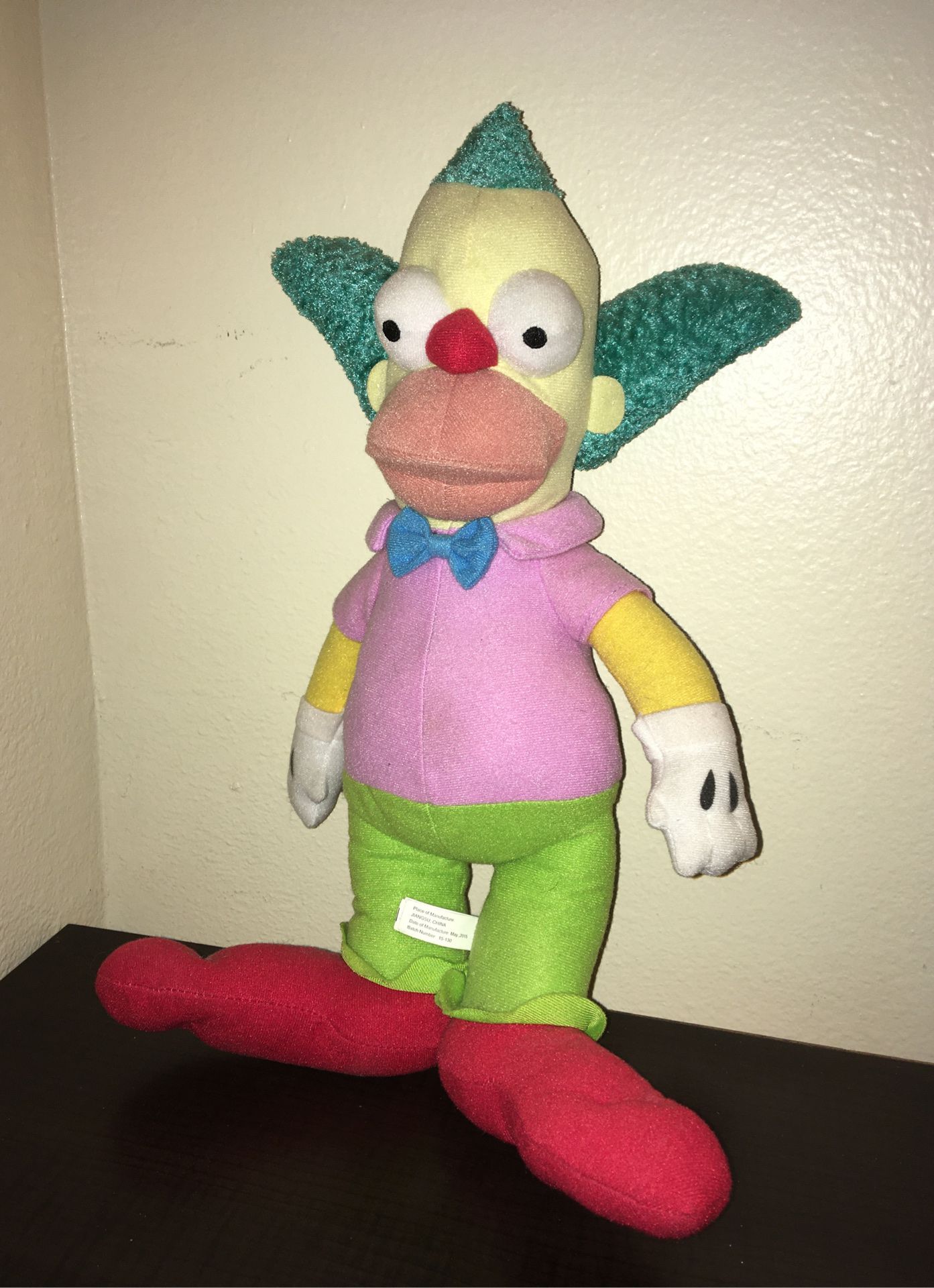 krusty the clown plush toy