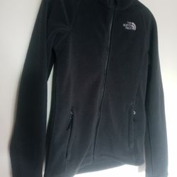 The North Face Fleece Jacket Black Full Zipper Coat Zip Up Pockets X Small