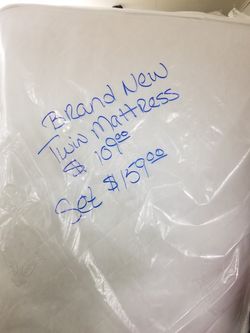 Brand new plush twin mattress set