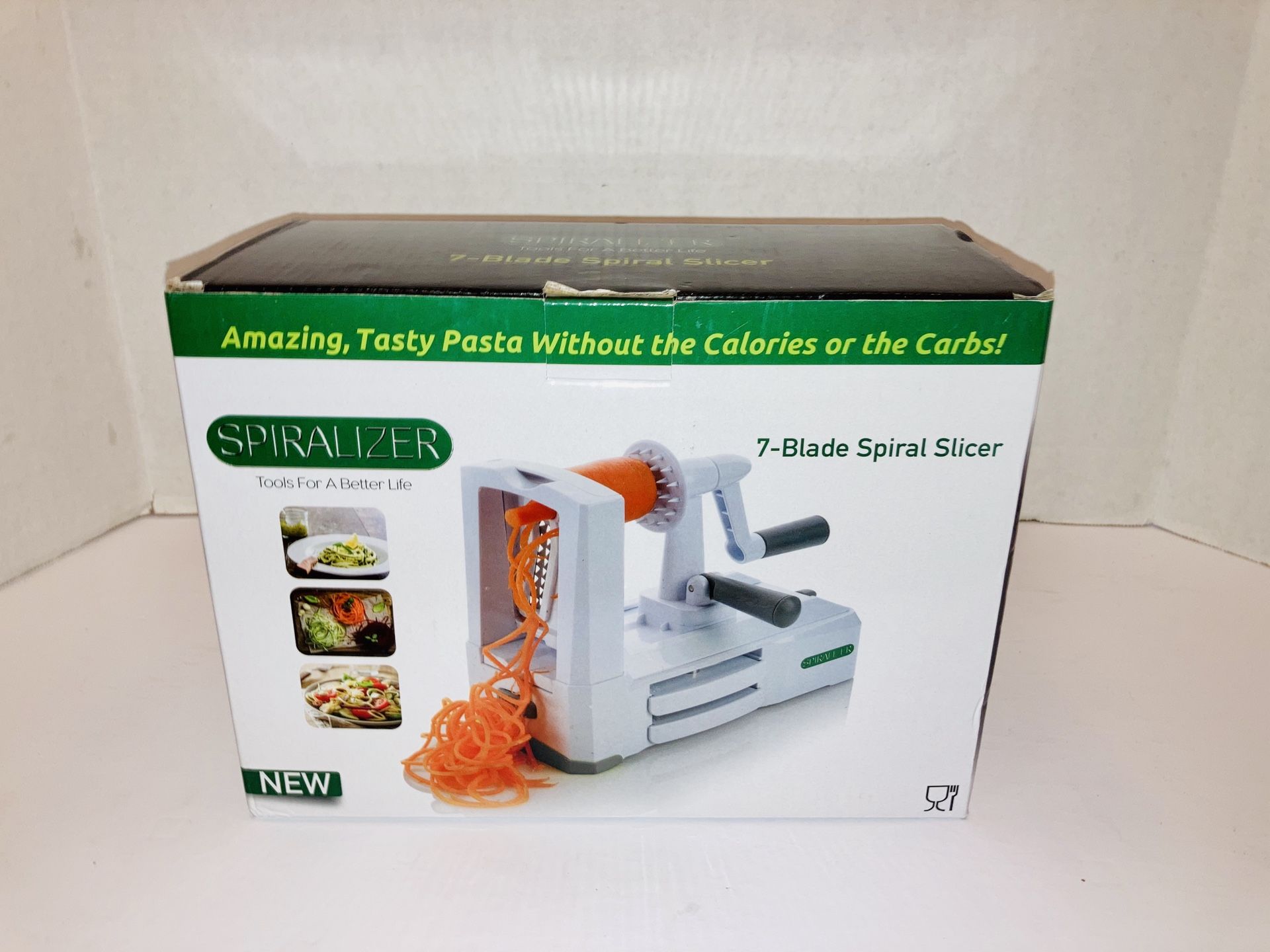 Brieftons 7-Blade Vegetable Spiralizer Strongest-and-Heaviest Duty Vegetable Spiral Slicer, Best Veggie Pasta Spaghetti Maker for Low Carb/Paleo/Glut