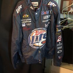 Miller Light Racing Leather Jacket Rare
