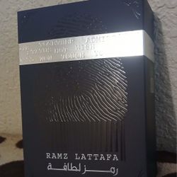 LATTAFA RAMZ SILVER 100ML. NEW OPEN BOX 