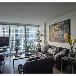 Real Leather 2 Sofas And Chair