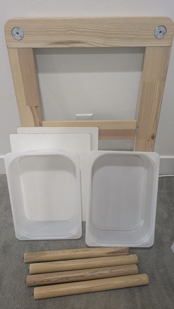 Ikea Flisat table for children with 2 bins