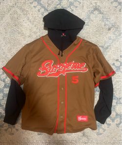 Supreme baseball jersey hoodie