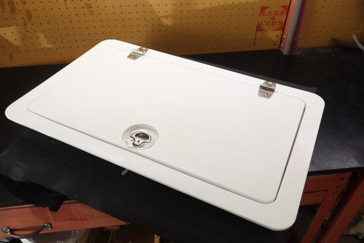 Fiberglass Boat Hatch for Deck, Transom, Baitwell, Center Console Access Hatch 24x14"