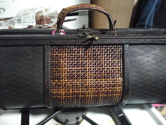 Antique Real Wood Clutch Purse