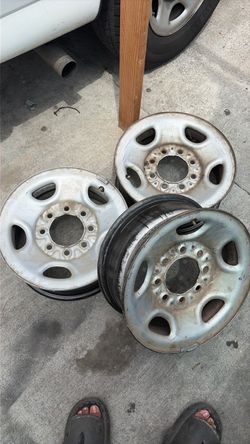 3 basic 17 inch rims with 8 lug holes