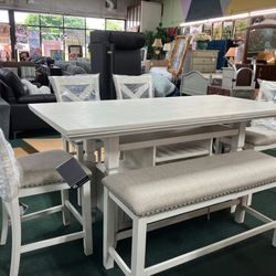 Solid Wood Counter Height Dining Set In Stock Fast Delivery 