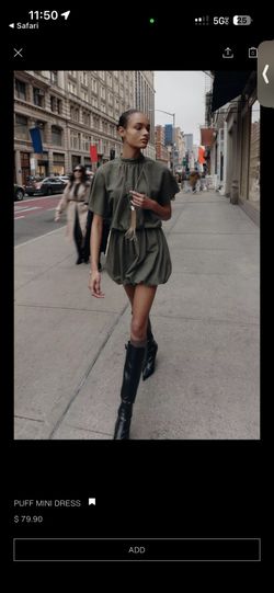 Zara Puff Mini Dress Size Small Brand New