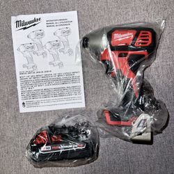 Milwaukee M18 1/4” Hex Impact Driver Kit with Battery - BRAND NEW