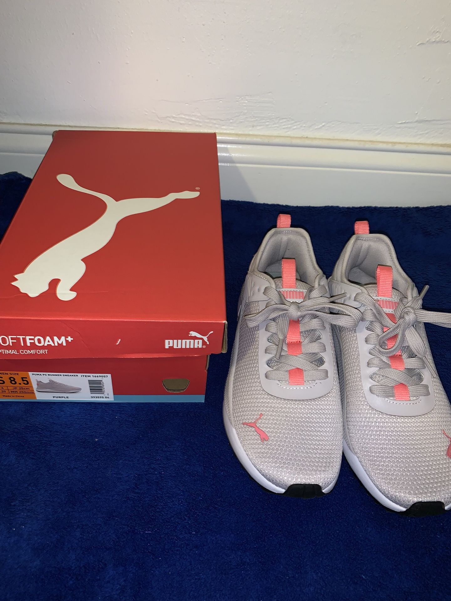 NWOT PURPLE PUMA PC SOFT FOAM SNEAKERS- IN BOX