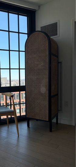 Handcrafted Bali rattan wardrobe