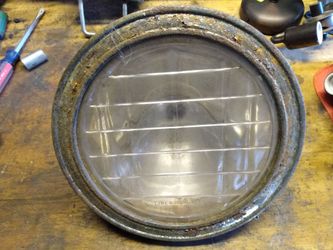 Headlight from old trucker car