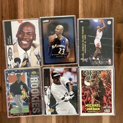 Michael Jordan Baseball / Basketball Cards - Very Good condition