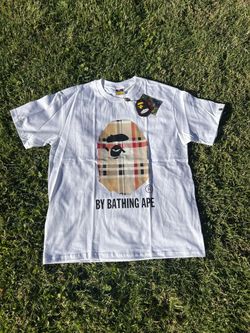 Bape white burberry 