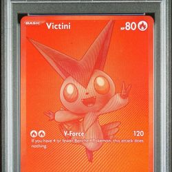 Victini Black Bolt 171 White Rare Psa 8