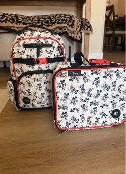 Mini Mickey Mouse Backpack And Lunch Bag Vintage Disney Black And White Minnie