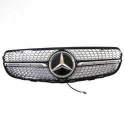 Front Grille Grill W/led Emblem For Mercedes X(contact info removed)- 2019 G|c300 Glc250 Glc43 --