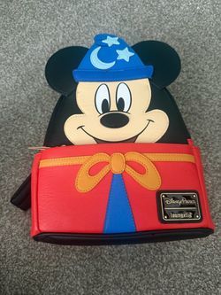 Loungefly Disney Parks Fantasia Sorcerer Mickey Mouse Figural mini backpack