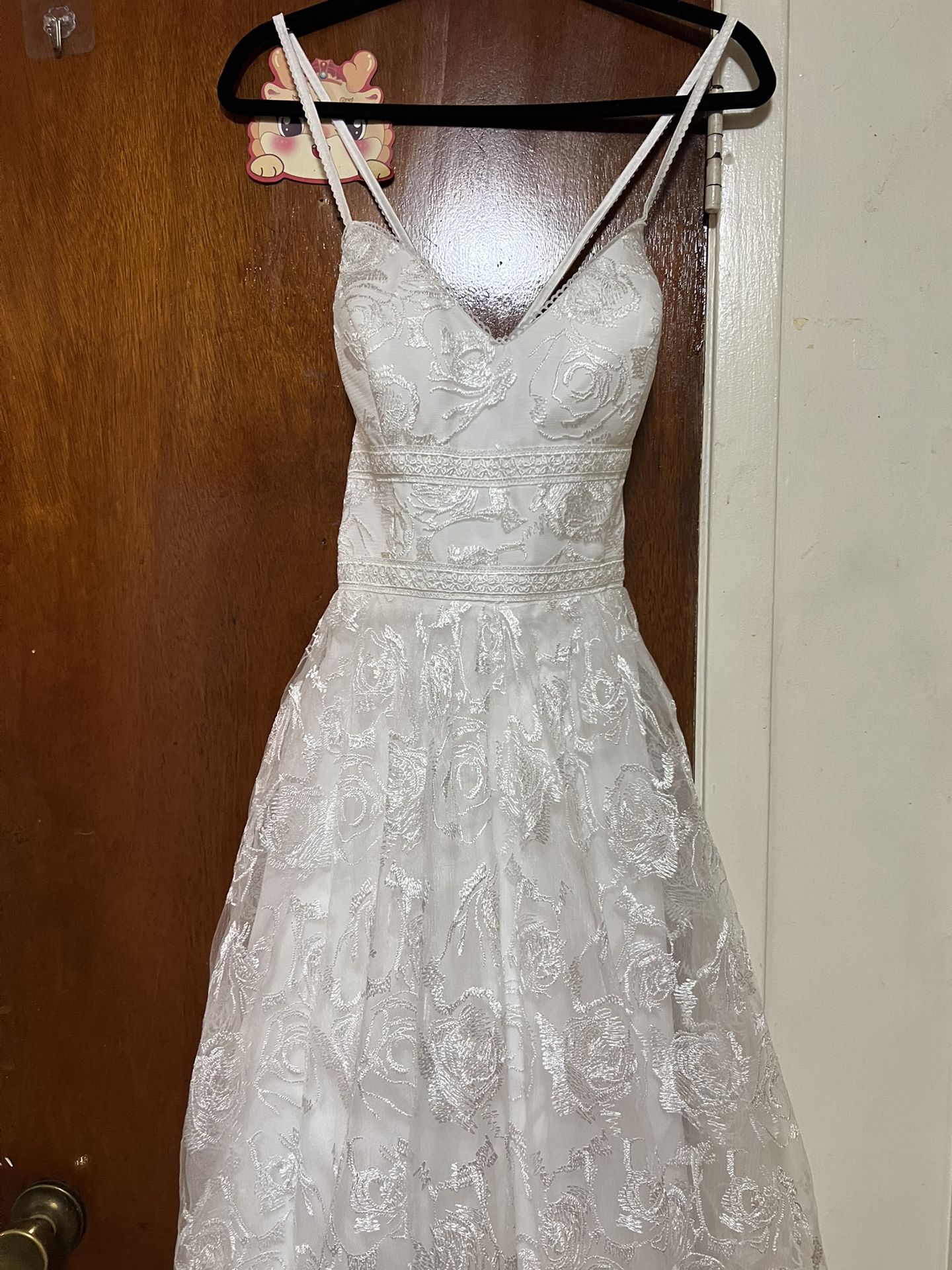 Spaghetti Wedding Dress