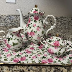 Vintage Victorias garden Tea Set 
